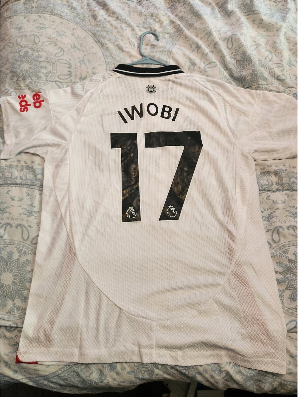 Fulham FC 2024/2025 Iwobi England Nigeria Home Soccer Jersey Size L